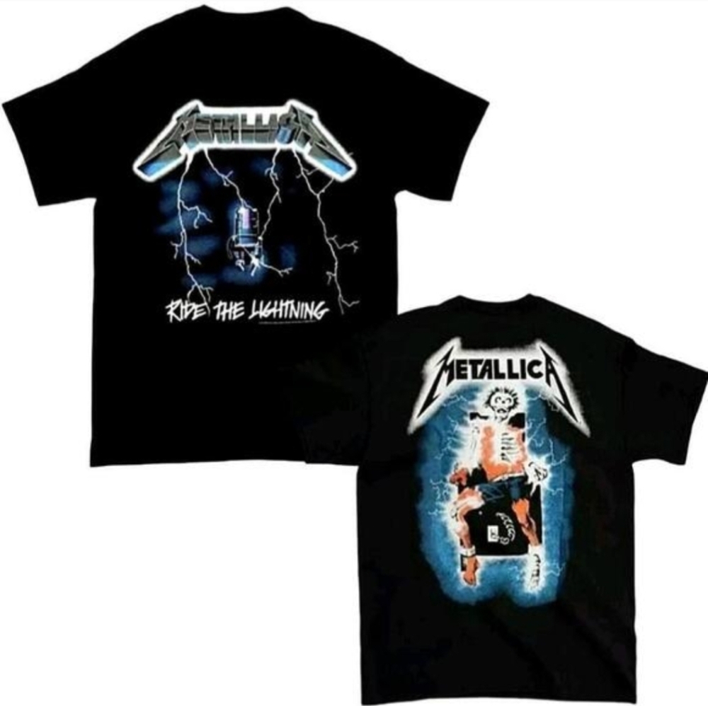 METALLICA Ride The Lightning Double Sided mens T-Shirt 2XL